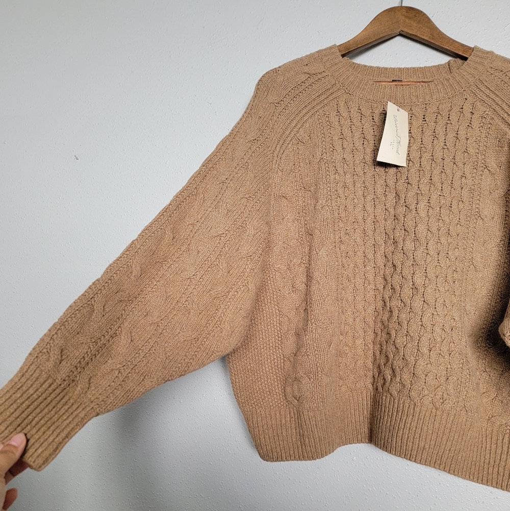 NWT Universal Thread Brown Chunky Cable Knit Swea… - image 2